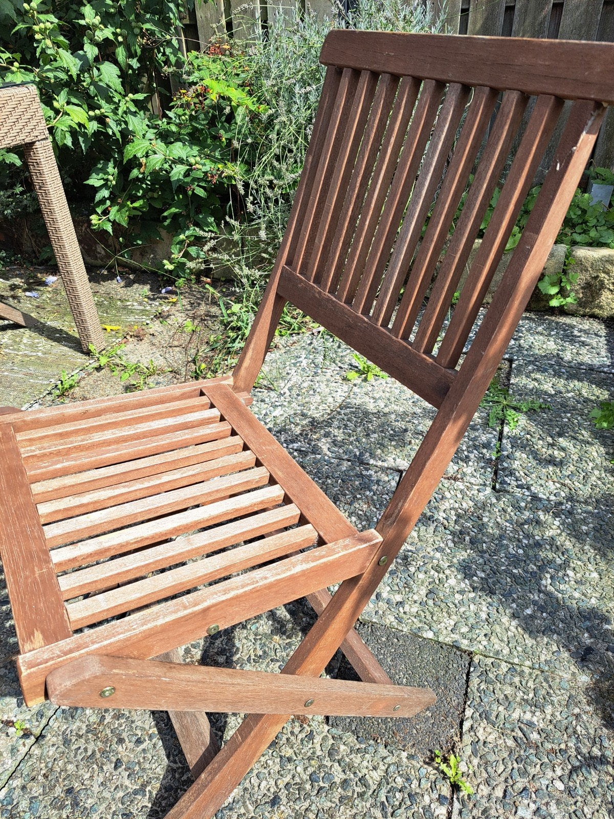 Houten inklapbare tuinstoel, Ophalen, Gebruikt, Hout, Inklapbaar