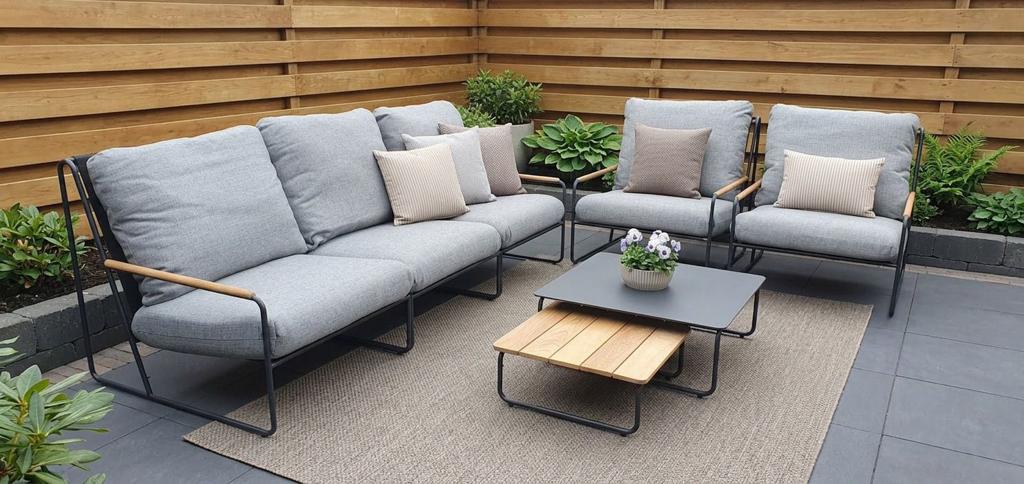 Nieuwe loungeset te koop nieuw in doos teak, Ophalen, 5 zitplaatsen, Hardhout, Nieuw