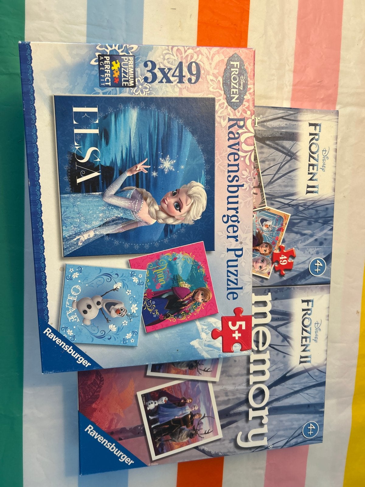Ravensburger Frozen Puzzel & Memory Set (3x49, 25, 36), Ophalen of Verzenden, 10 tot 50 stukjes, Gebruikt, 4 tot 6 jaar