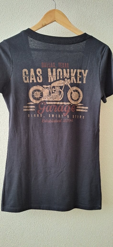 Origineel Gas Monkey Garage dames T-shirt - Zwart - Maat M, Zwart, Gas Monkey Garage, Nieuw, Korte mouw