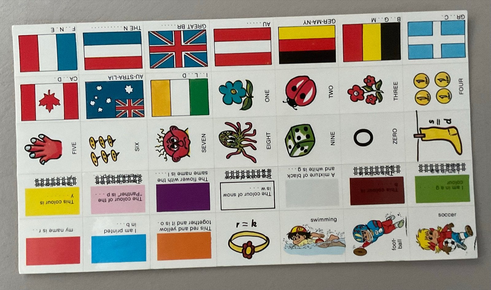 Vintage stickervel Landen, cijfers, kleuren, sport De Stulp, Ophalen of Verzenden, Zo goed als nieuw, Overige typen