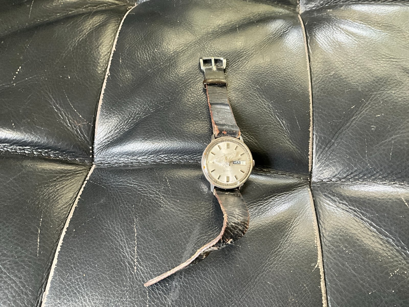 Vintage Polshorloge Palerma Automatic Incabloc - Defect, Overige merken, Staal, Met bandje, Polshorloge