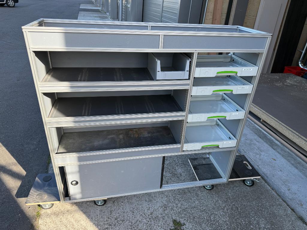Bedrijfswageninrichting transportainer, Auto diversen, Auto-accessoires, Ophalen, Zo goed als nieuw