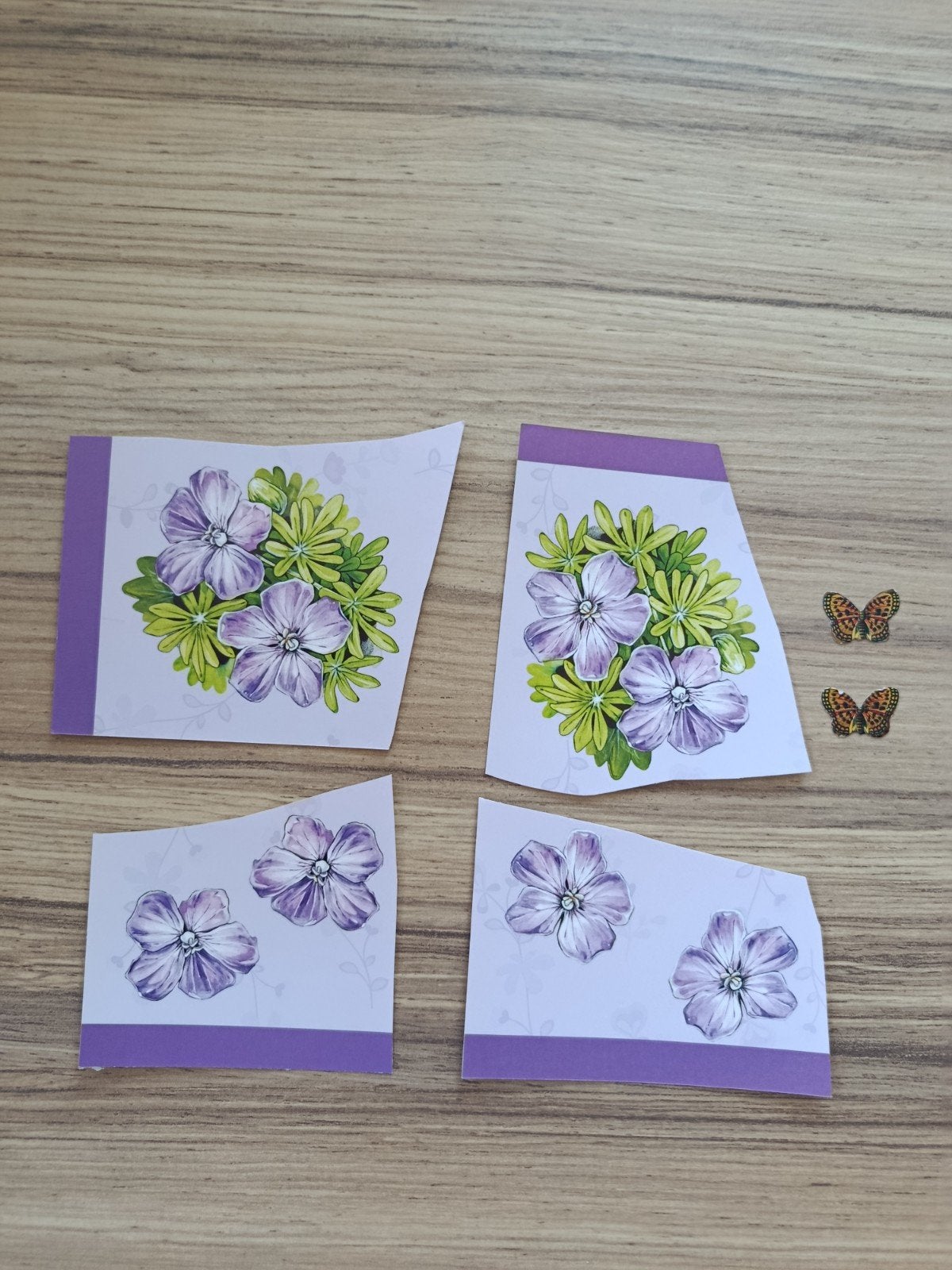 3D knipveltjes bloemen met vlinder,, Ophalen of Verzenden, Nieuw, Overige thema's, Overige typen