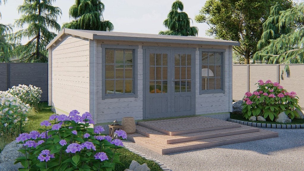 Blokhut - Tuinhuis Meaghan | 40 mm | onbehandeld, Verzenden, Nieuw