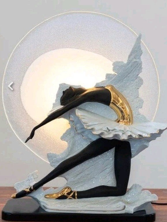 Prachtig Carpie Art Deco lamp xxl ballerina sculptuur met ve, Ophalen, Art deco, 50 - 100 cm, Gemerkt