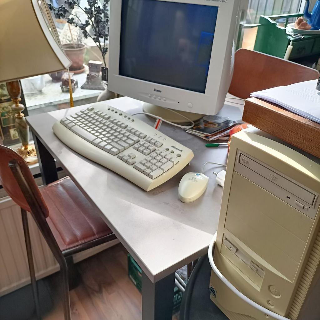 Vintage Desktop PC met Monitor, Toetsenbord en Muis, Computers en Software, Desktop Pc's, Gebruikt, Onbekend, HDD, Minder dan 4 GB