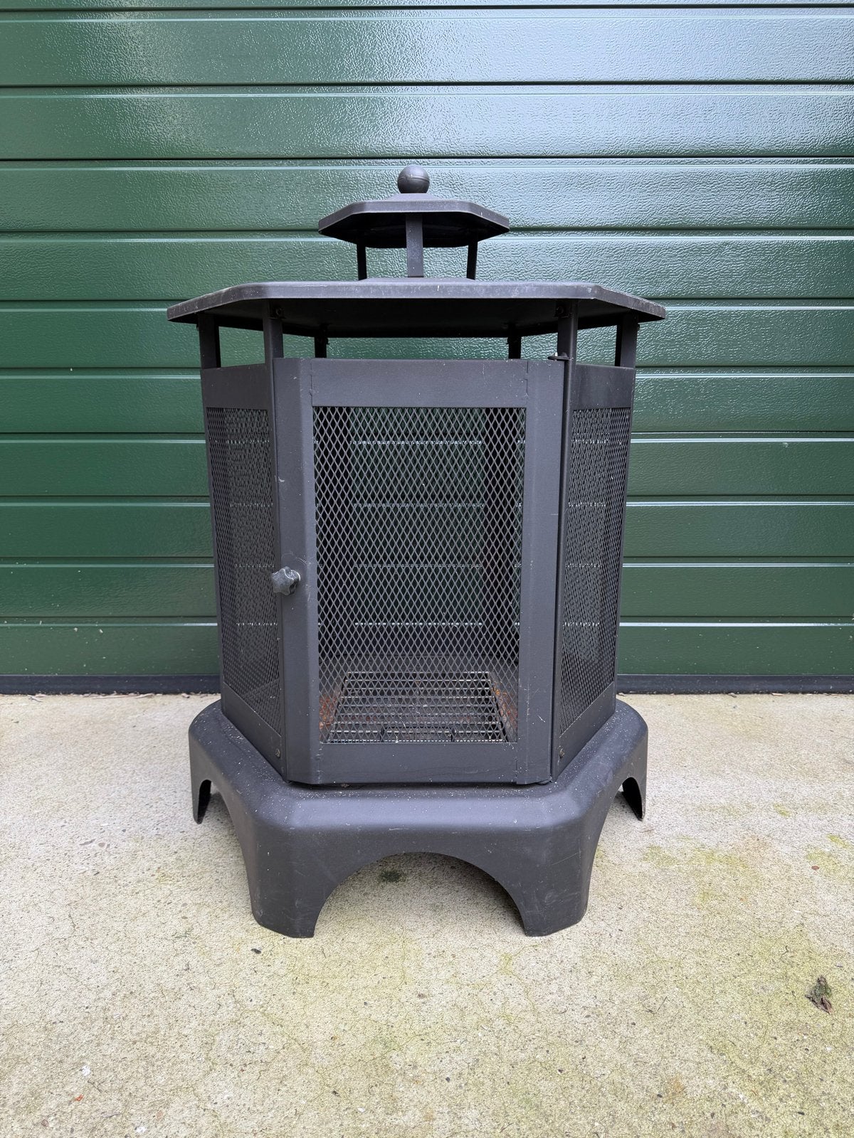 Zeshoekige Vuurkorf met Gaaspanelen, Ophalen, Gebruikt, Vuurkorf