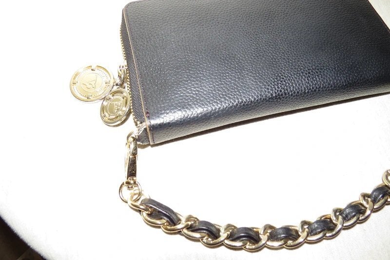 Tov Essentials portemonnee clutch zwart ketting hengsel, Verzenden, Zo goed als nieuw, Zwart, Avondtasje
