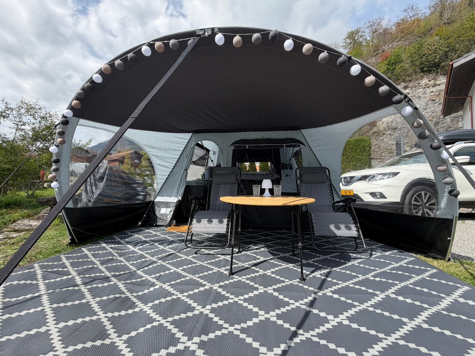 Jamet eco compact 2026 ,Luifel , fietsendr ,100 keuring, Caravans en Kamperen, Ophalen, Tot en met 2, Jamet, Grijs
