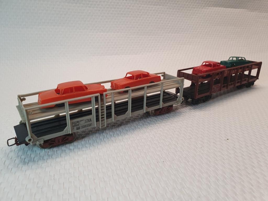 2x Lima autotransportwagon met auto's, Gebruikt, Gelijkstroom, Wagon, Ophalen of Verzenden
