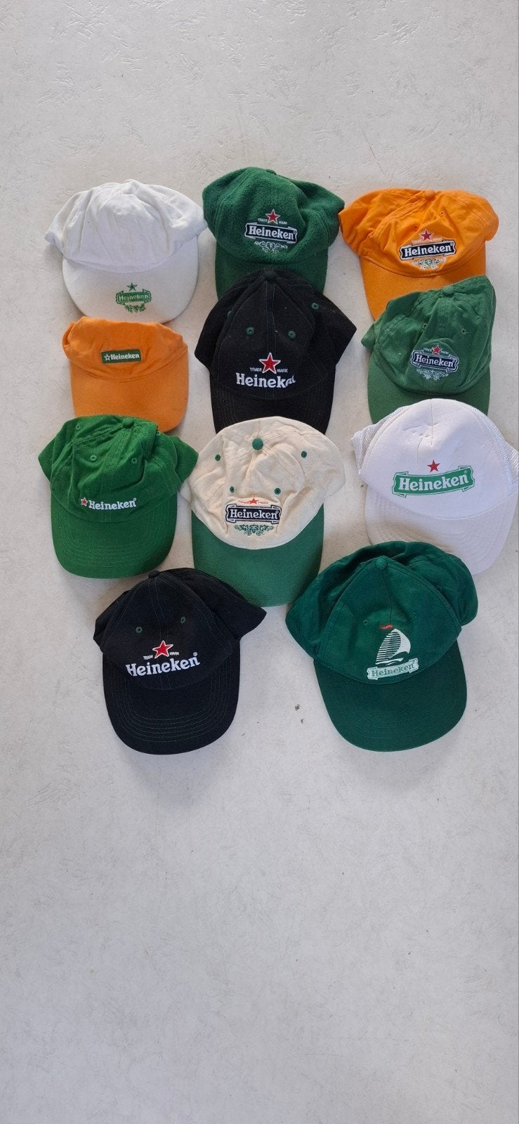 11 Verschillende Heineken Petjes - Collectors Item, Pet, Gedragen, Heineken, One size fits all