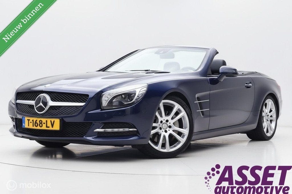 Mercedes SL350 V6 aut | Magic Sky | Massage | 2 eig/dealeroh, Automaat, Euro 5, Gebruikt, Zwart