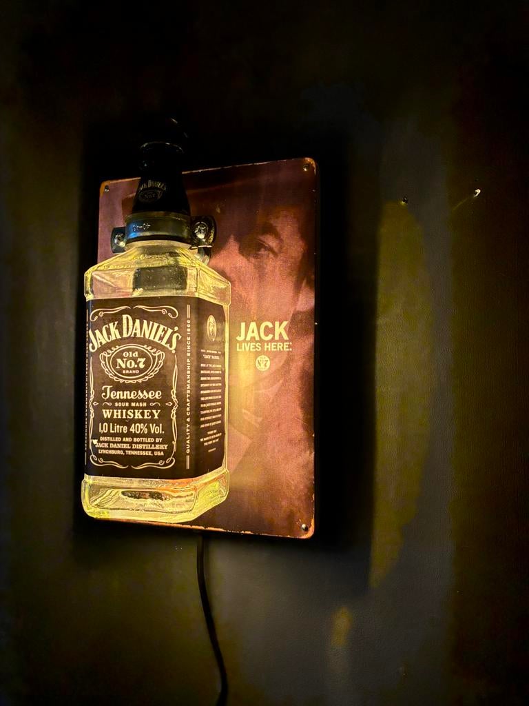 Jack Daniel’s wandlamp, Ophalen of Verzenden, Nieuw, Glas, Mancave, vaderdag