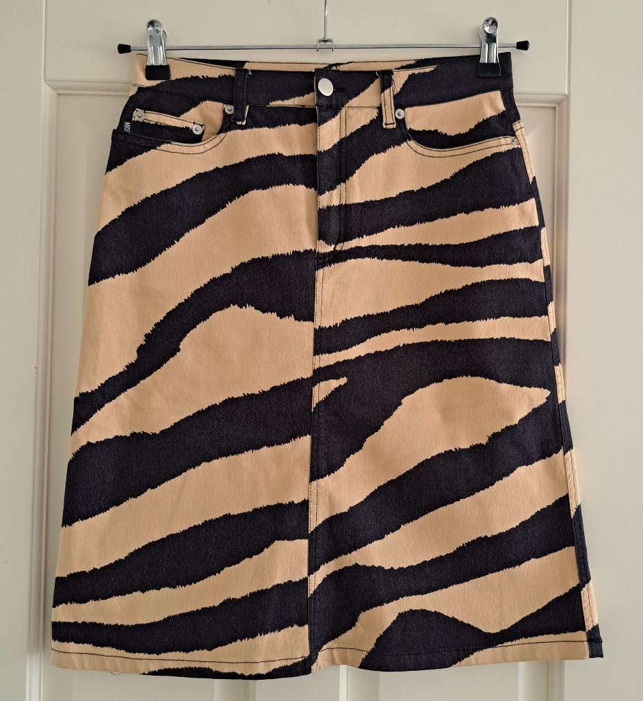 Moschino Jeans originele zebra print denim rok maat 36 48850
