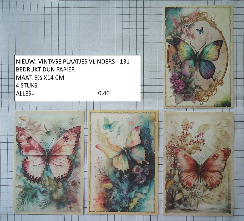 ❤️❤️vintage plaatjes vlinders 131 ( alleen verzenden, Ophalen, Nieuw, Dieren, Knipvel