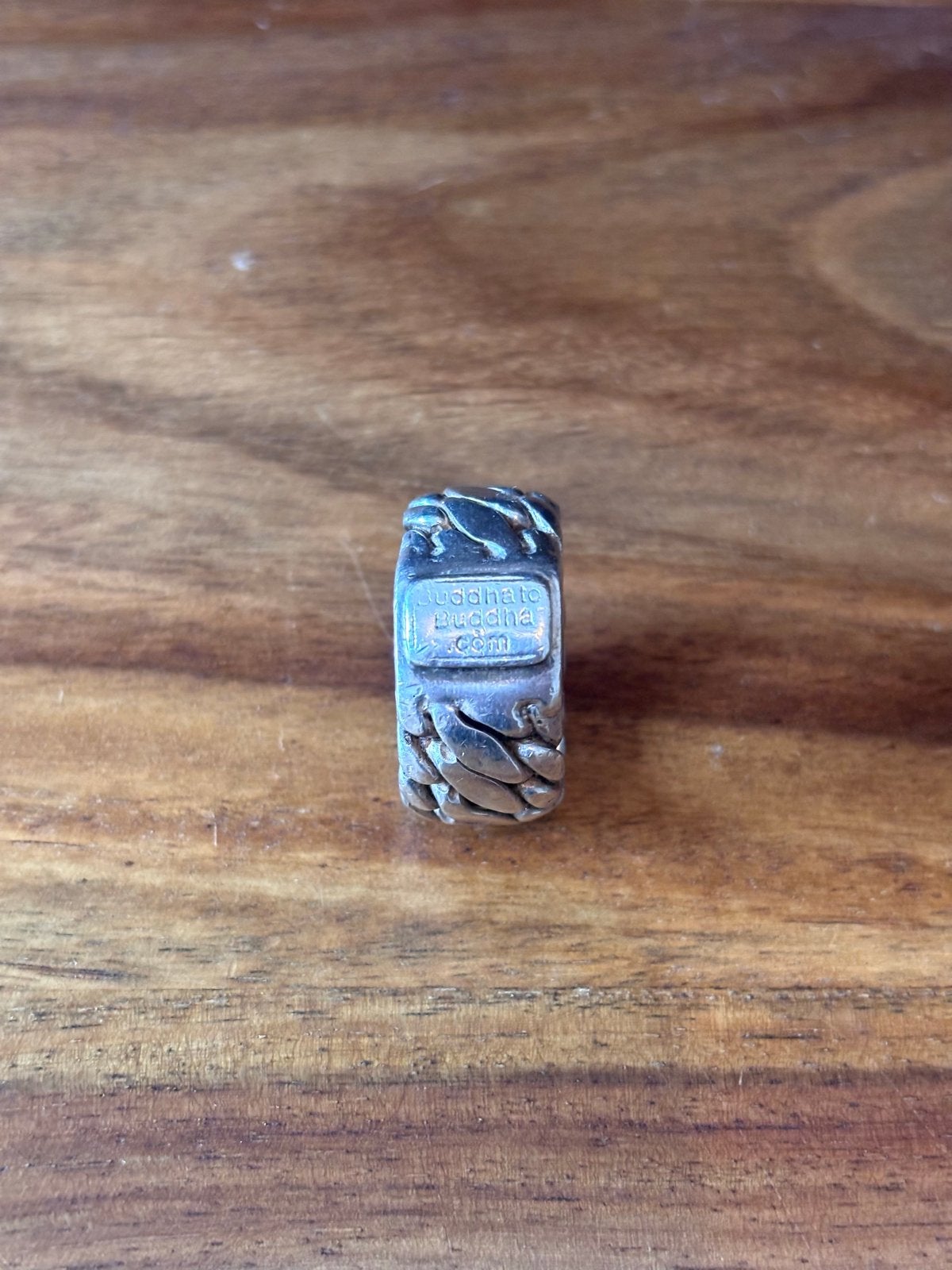 Buddha to Buddha ring - Zilveren schakelring, 19 tot 20, Ophalen of Verzenden, Zo goed als nieuw, Dame of Heer