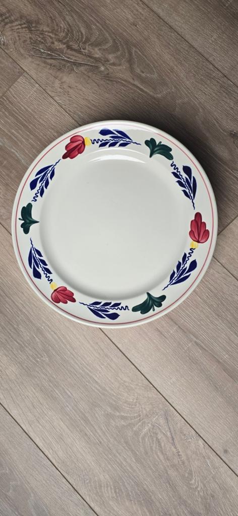 6 pizza / pannenkoeken boerenbont borden, Huis en Inrichting, Keuken | Servies, Ophalen, Porselein, Overige stijlen, Bord(en)