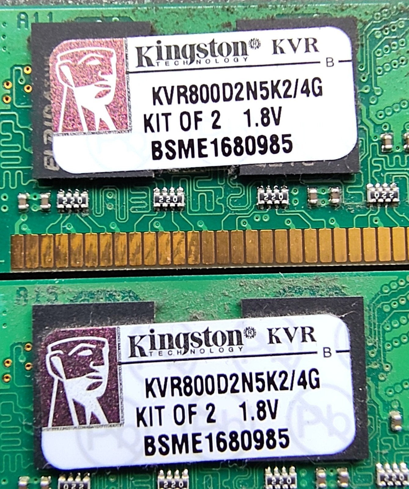 Kingston KVR800D2N5K2/4G DDR2 RAM Geheugen (2x2GB), Computers en Software, Gebruikt, Ophalen of Verzenden, DDR2, Desktop