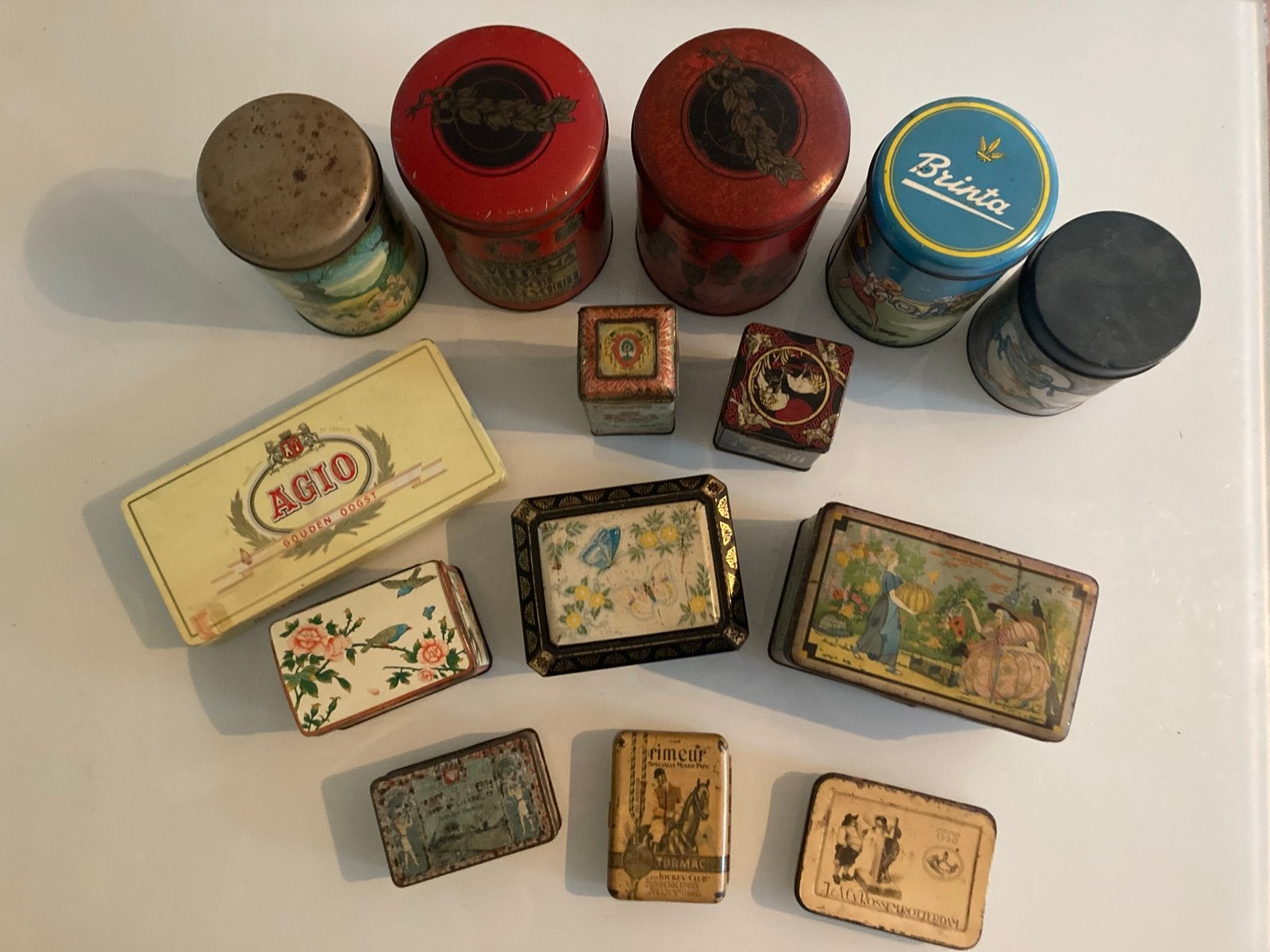 Collectie van Vintage Blikken Trommels, Ophalen