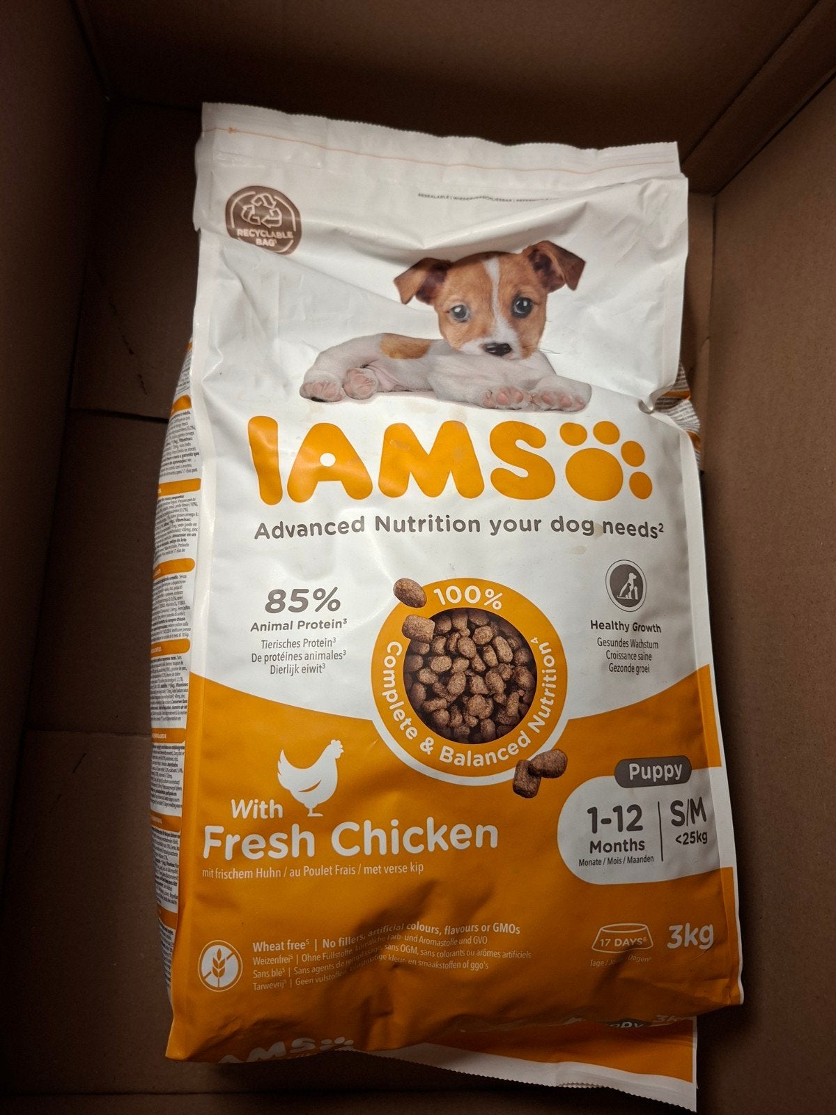 3 kl zak puppie hondenvoer I ams, Ophalen of Verzenden, Hond