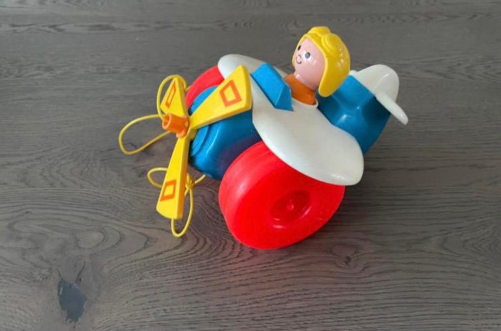 Vintage Fisher-Price vliegtuig met piloot, Ophalen of Verzenden, Gebruikt, Jongen of Meisje