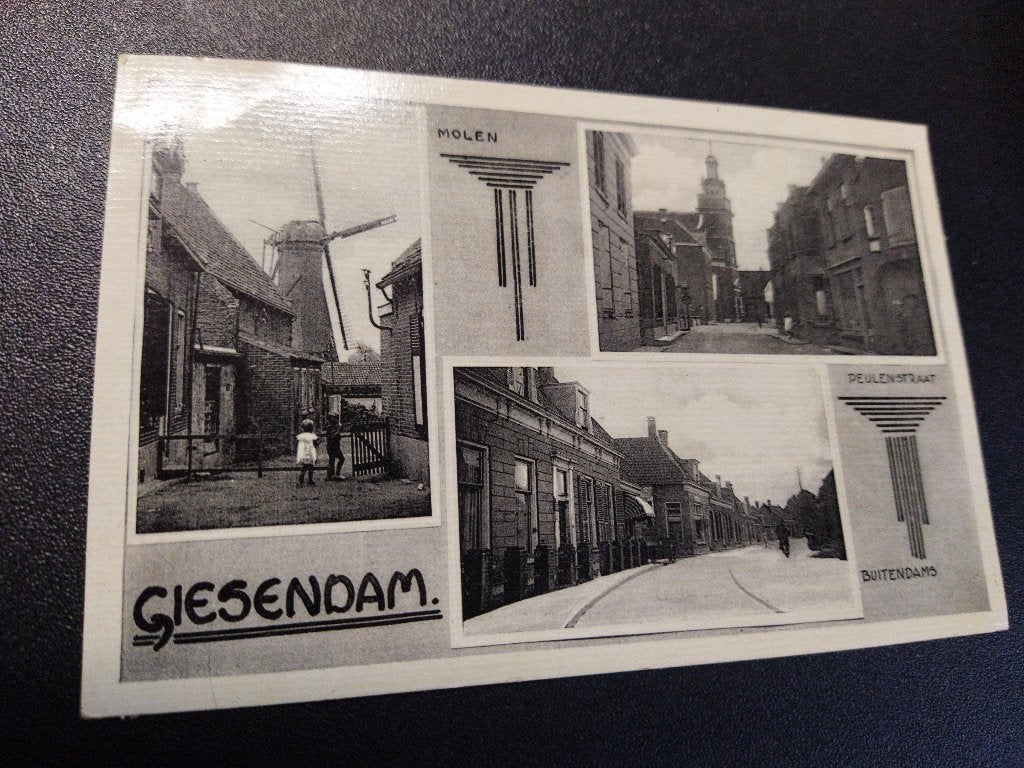 Ansichtkaart Giesendam Giessendam Molen Peulenstraat Buitend, Verzamelen, Ansichtkaarten | Nederland, Ophalen of Verzenden, 1940 tot 1960