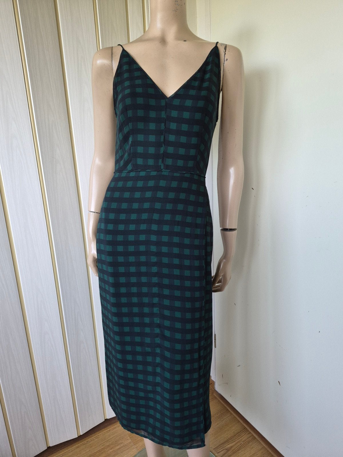 Maison Scotch maxi ruit jurk/dress zomer/summer maat 34/36/, Kleding | Dames, Zwart, Zo goed als nieuw, Maat 34 (XS) of kleiner