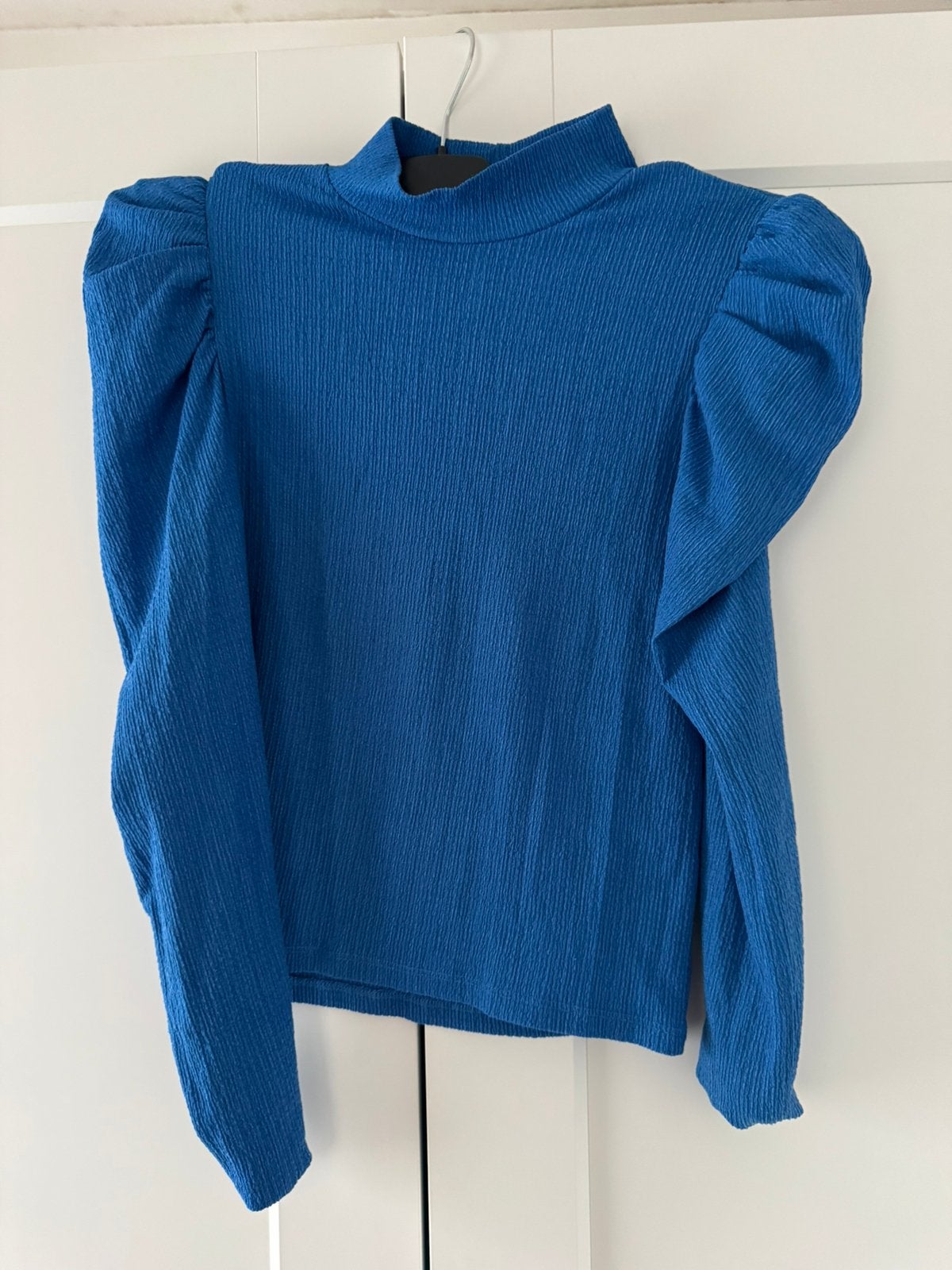 Dames top lange mouw, Pigalle, blauw S pofmouw, Ophalen of Verzenden, Zo goed als nieuw, Maat 36 (S), Blauw