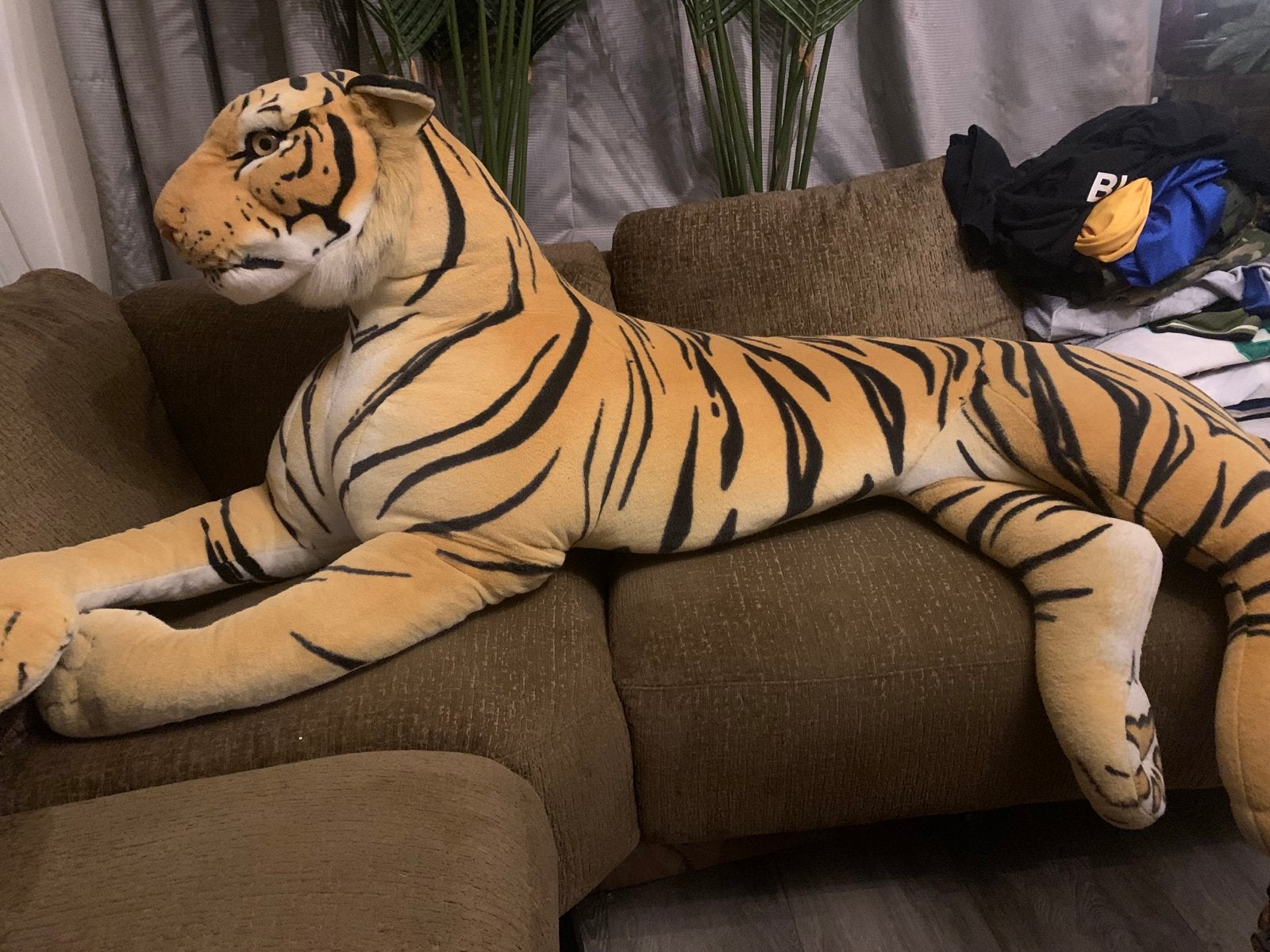 Grote  xxl Tijger Knuffel  Realistisch en Zacht, Ophalen, Oranje, Overige merken, Overige karakters