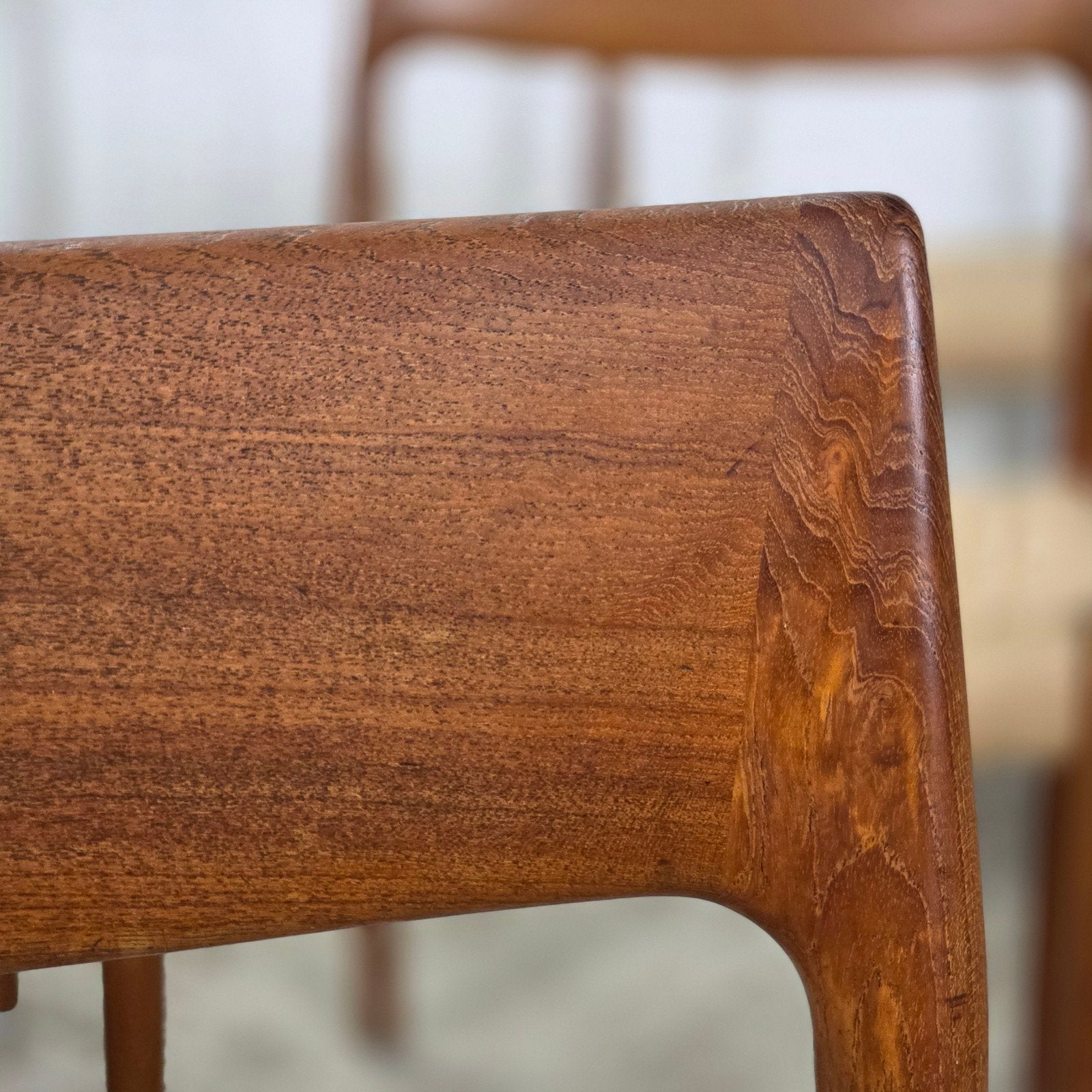 Niels Møller model 77 eetkamerstoel teak, Deens jaren 60, Ophalen, Bruin, Niels Otto Møller, Hout