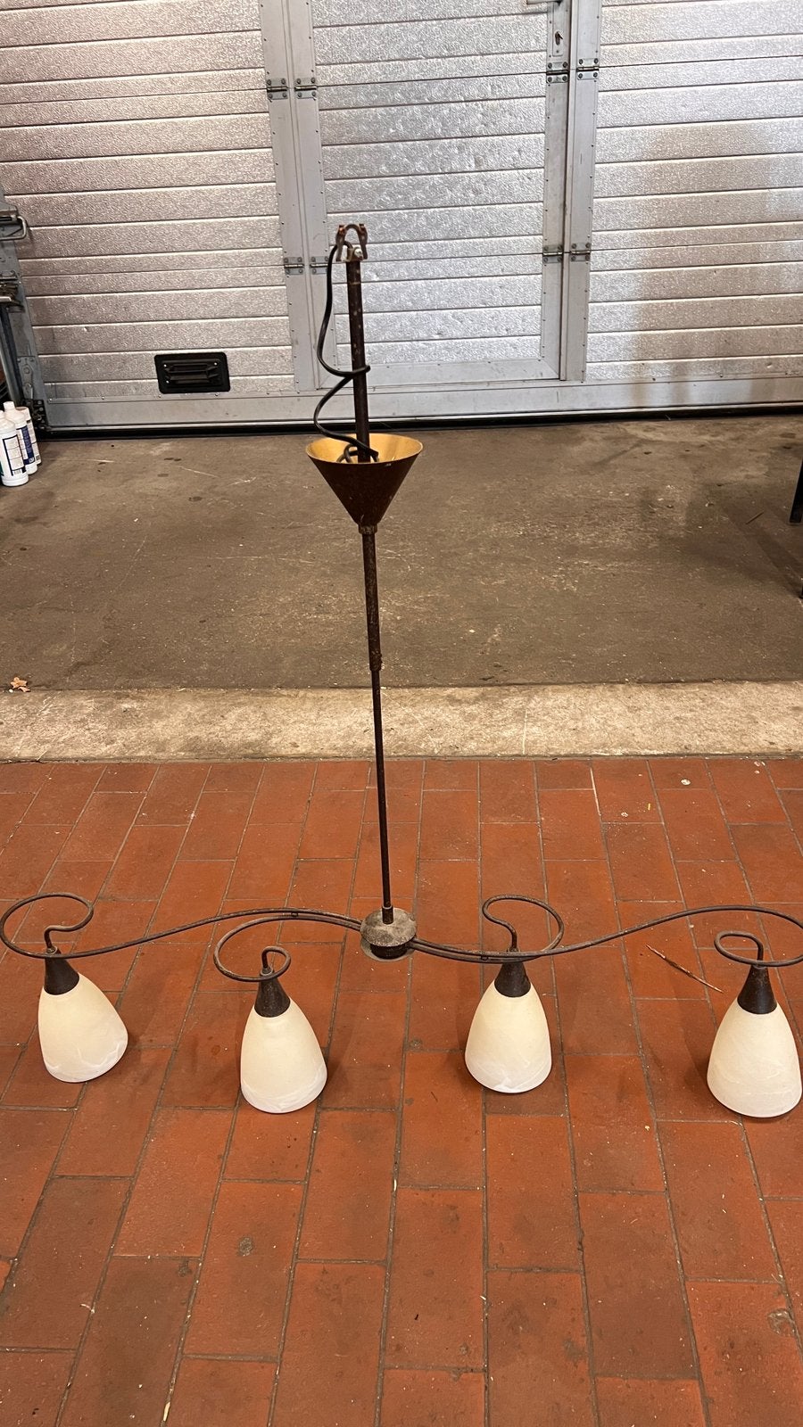 Eettafel hanglamp, Ophalen, Gebruikt, Metaal