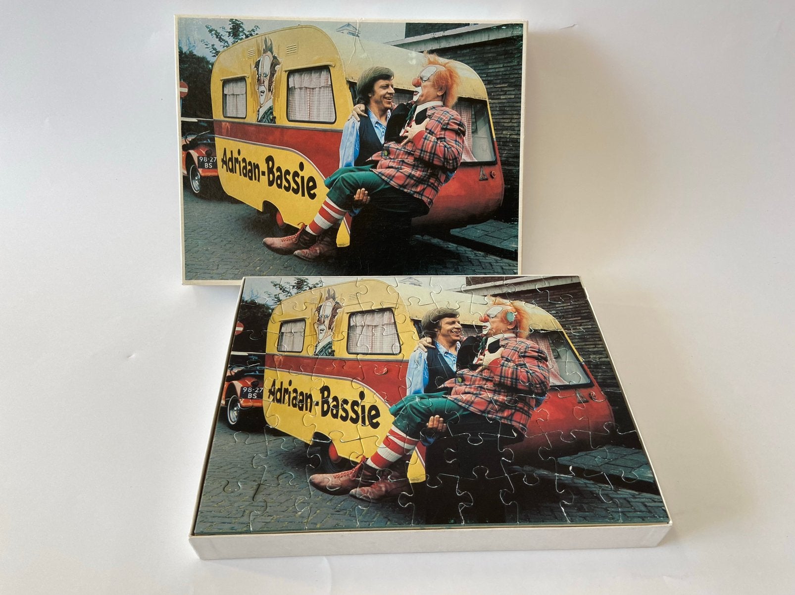Vintage Bassie en Adriaan puzzel JIGSAW, Ophalen of Verzenden, Meer dan 50 stukjes, Gebruikt