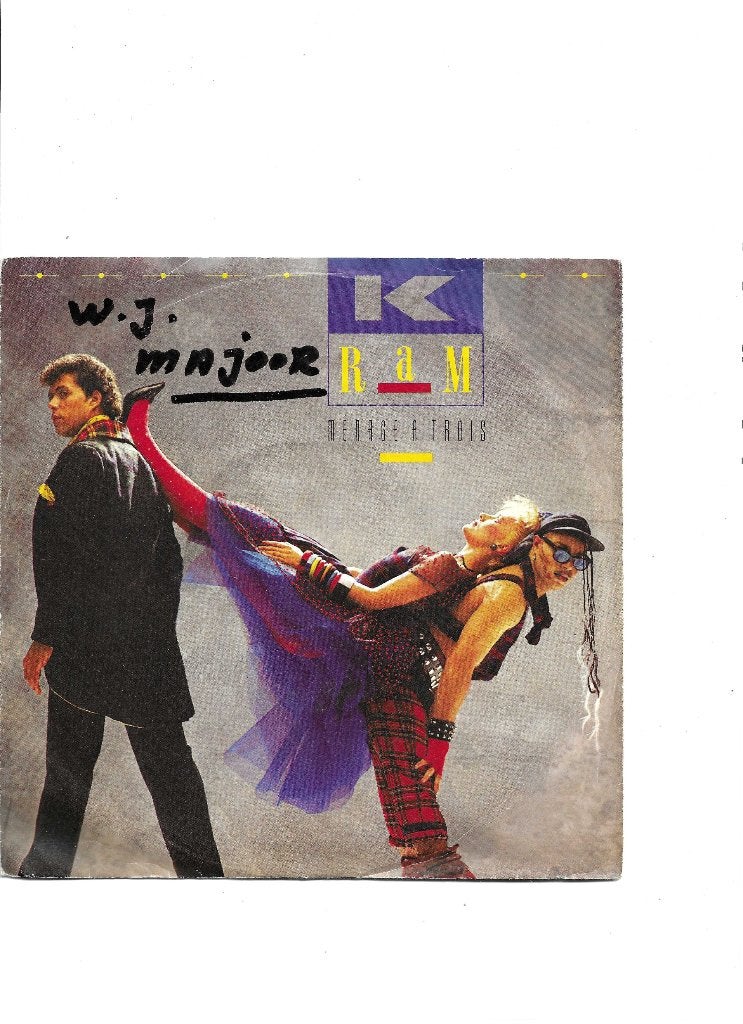 Single K-Ram - Menage a trois, Ophalen of Verzenden, Gebruikt, 7 inch, Pop