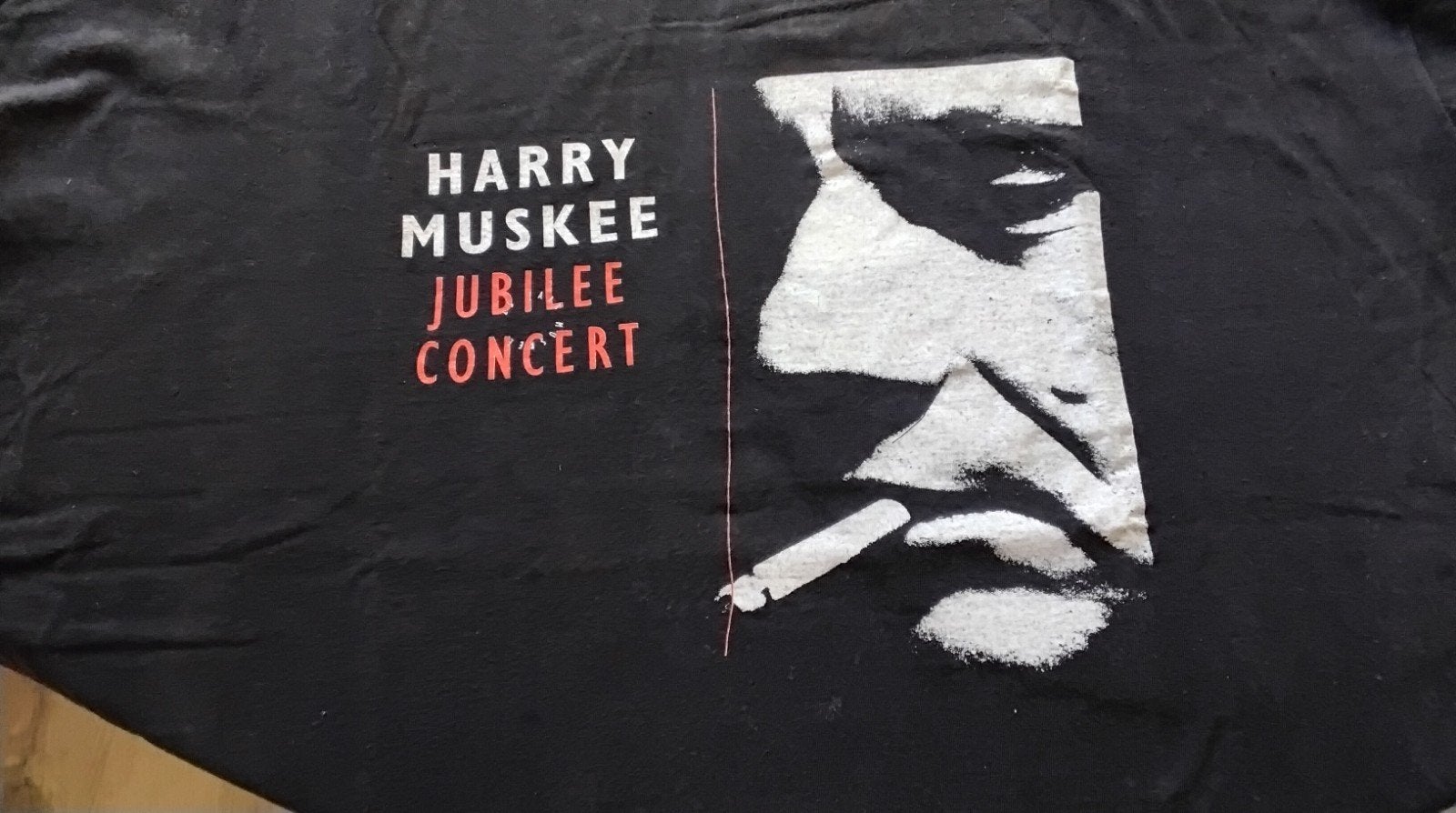 T-shirt Harry Muskee Cuby Jubilee Concert 1990 Vredenburg, Ophalen of Verzenden, Gedragen, Maat 56/58 (XL), Zwart
