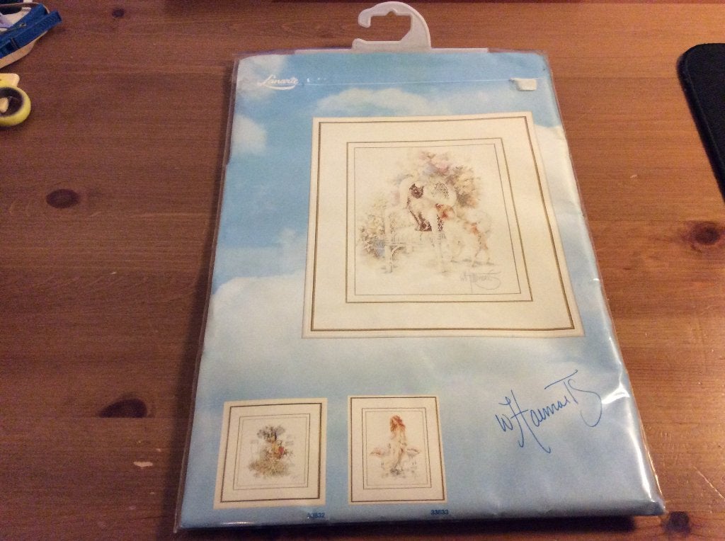 Lanarte Borduurpakket. Kat op stoel. 33830. 34 x 44 cm, Ophalen of Verzenden, Nieuw, Handborduren, Borduurpakket
