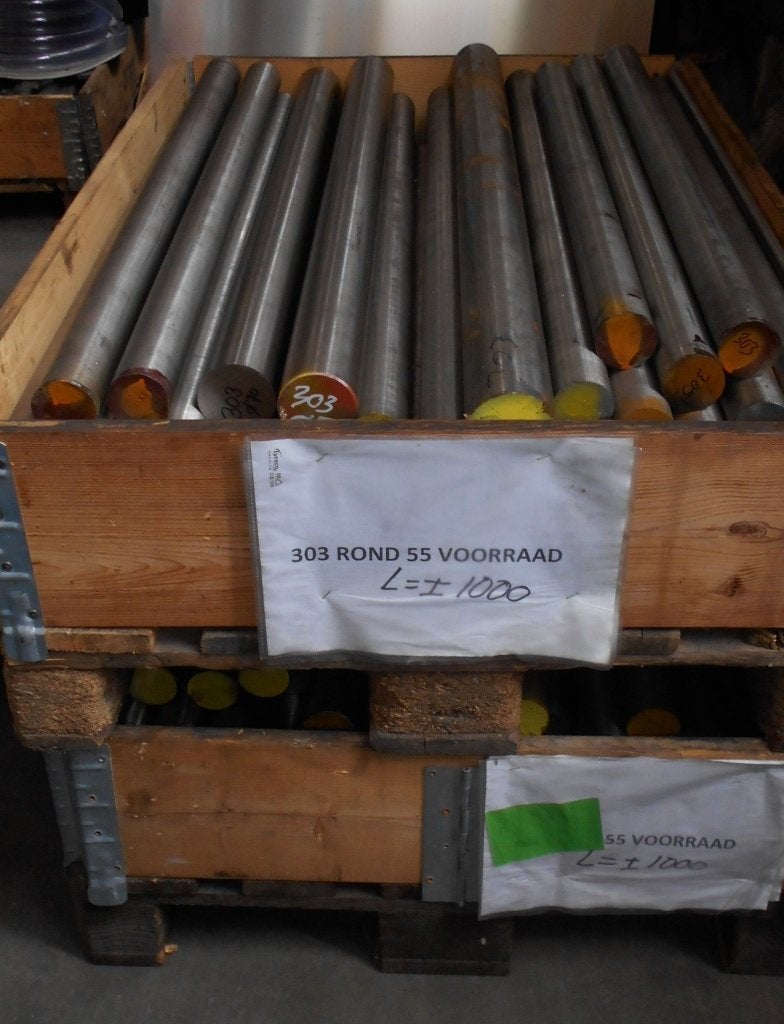 RVS303, rond staf, Ø55 mm, automaten RVS, Ophalen, Nieuw, Overige metalen