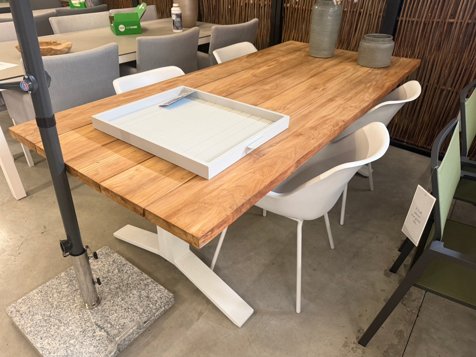 Gecombineerde tuintafel Teakblad / stockholm poten, Ophalen, Roystore.nl@gmail.com, Teakhout, Nieuw