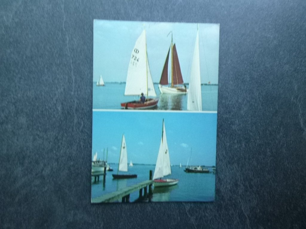 groeten uit Nieuwkoop, zeilboten, Verzenden, 1980 tot heden, Gelopen, Noord-Brabant