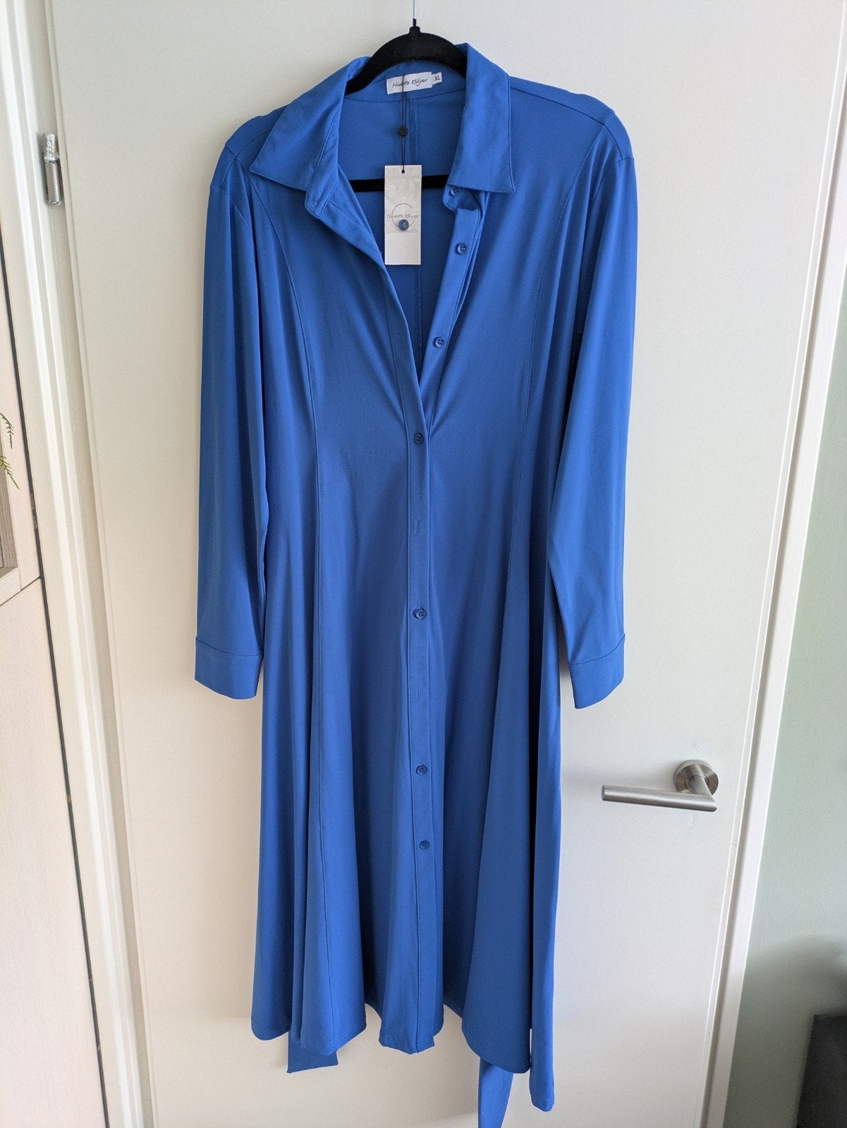 Nieuwe Nicolette Kluijver travelstof jurk. Maat XL, Ophalen of Verzenden, Nieuw, Maat 46/48 (XL) of groter