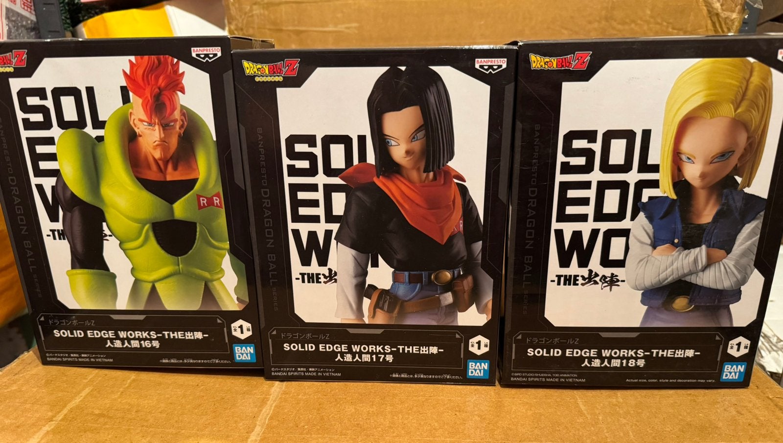 Bandai dragonball ‘solid edge works’ android No.16&17&18 set, Ophalen of Verzenden, Nieuw