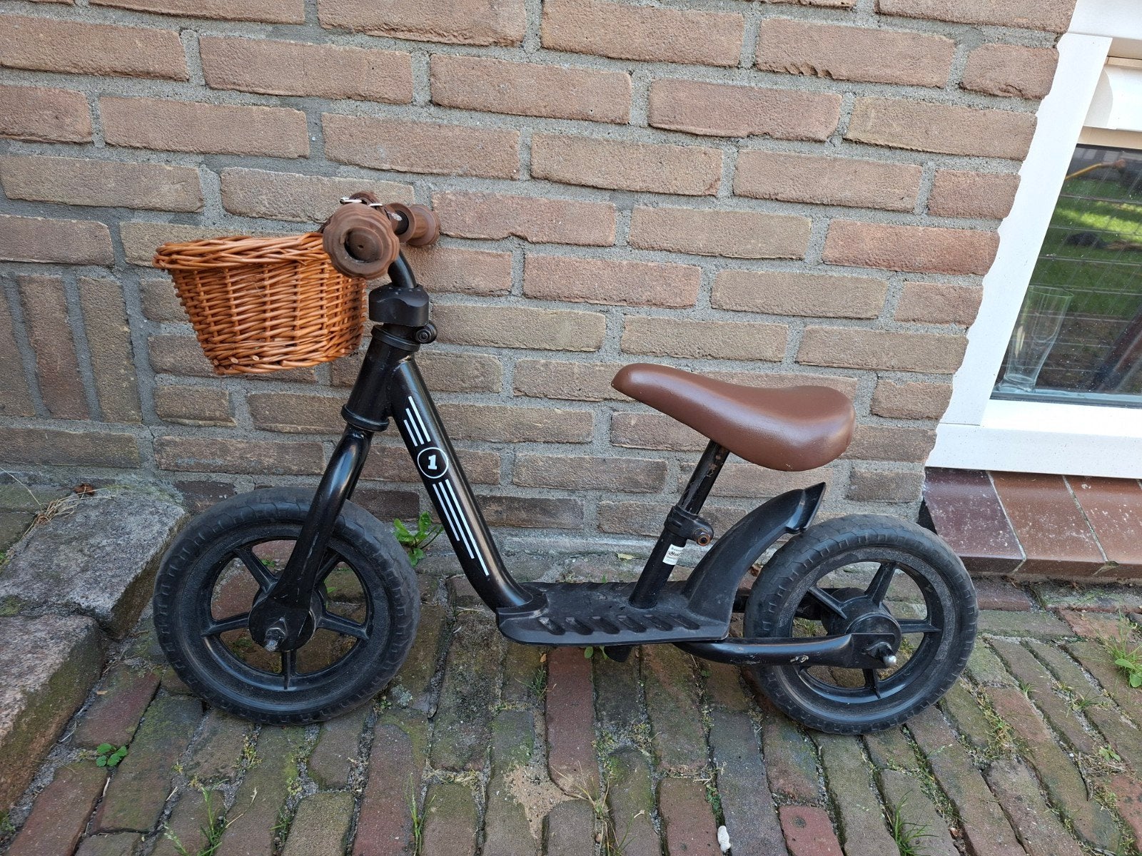 loopfiets zwart retro *bandits and angels*, Ophalen, Gebruikt, Loopfiets