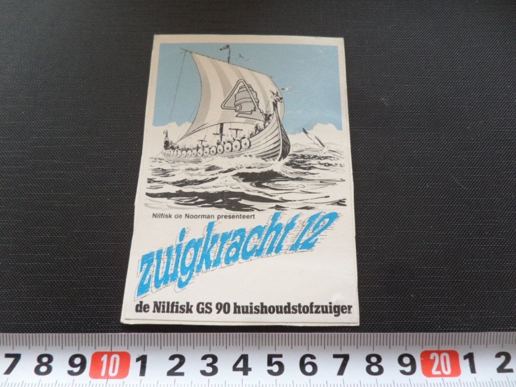 sticker nilfisk de noorman zuigkracht 12 stofzuiger, Verzamelen, Ophalen, Zo goed als nieuw
