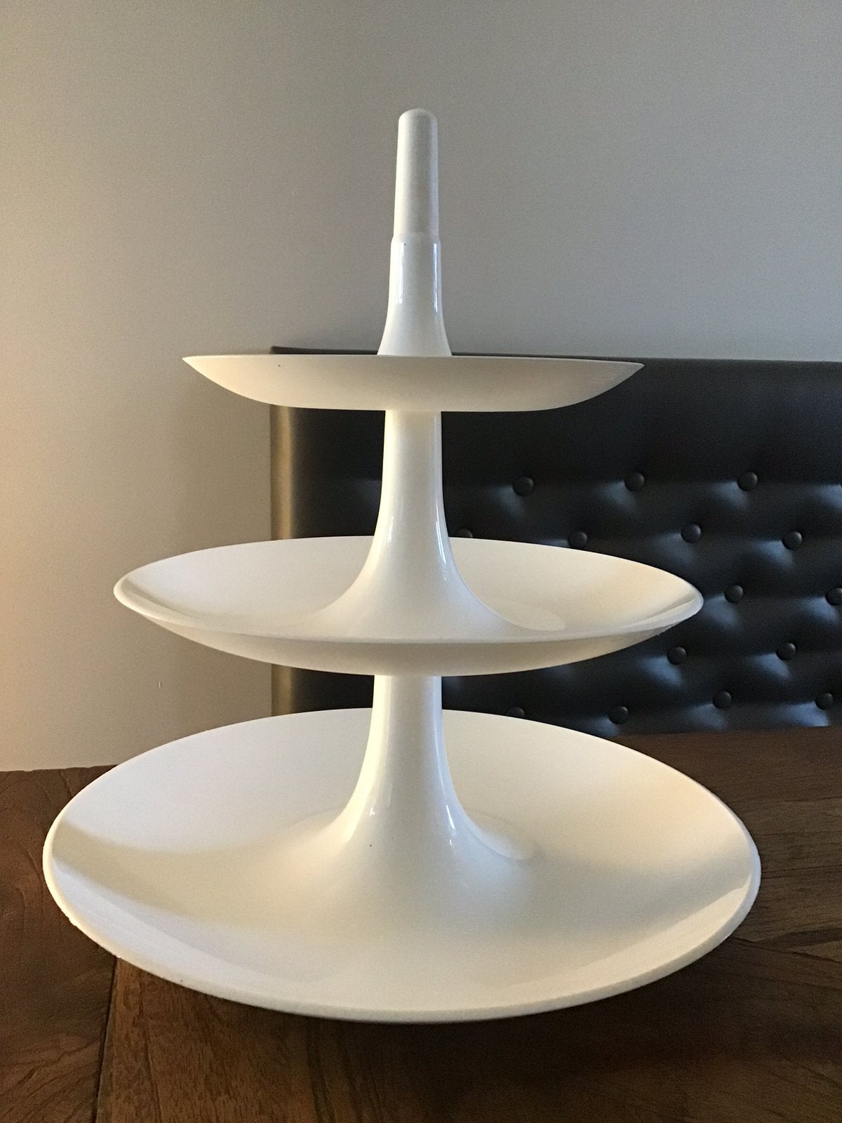 Vintage Koziol Babell Etagere wit stapelbaar serveerrek 1990, Etagère, Demontabel, Kunststof, Vintage Koziol Babell Etagere wit stapelbaar serveerrek 1990