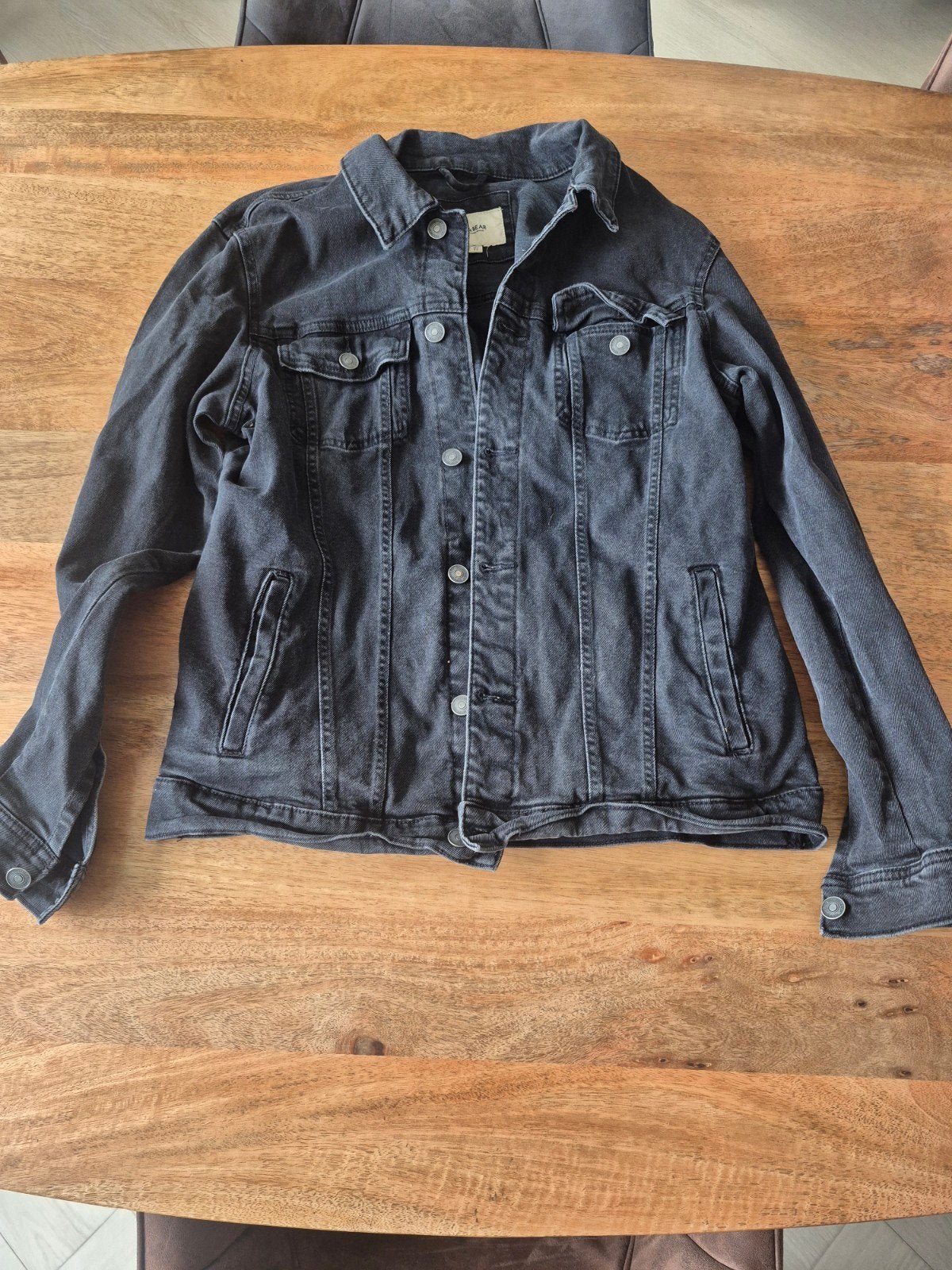 Pull&Bear spijkerjack zwart XL, Kleding | Heren, Ophalen of Verzenden, Zo goed als nieuw, Maat 56/58 (XL), Zwart
