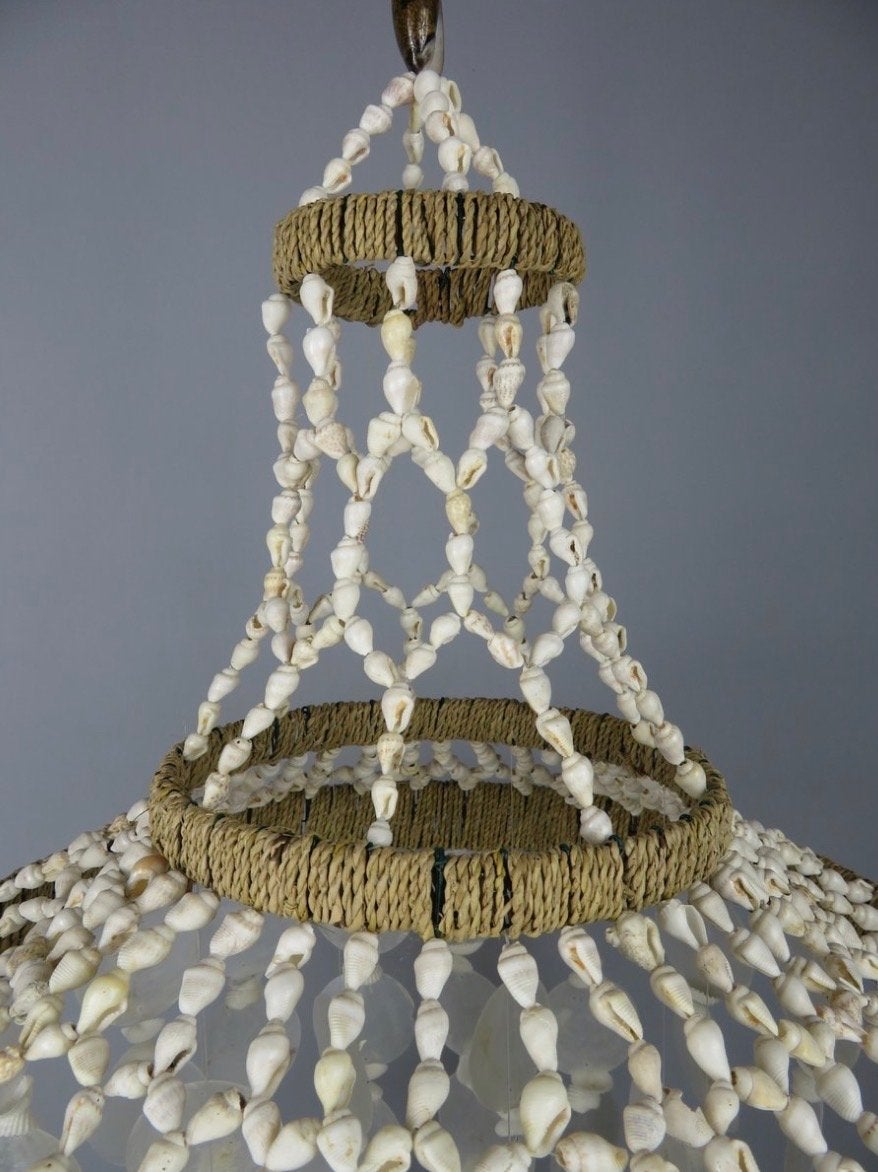 Unieke schelpenhanger - Boheemse stijl, Huis en Inrichting, 30 cm, Boho, Ophalen of Verzenden, Natuurlijk materiaal