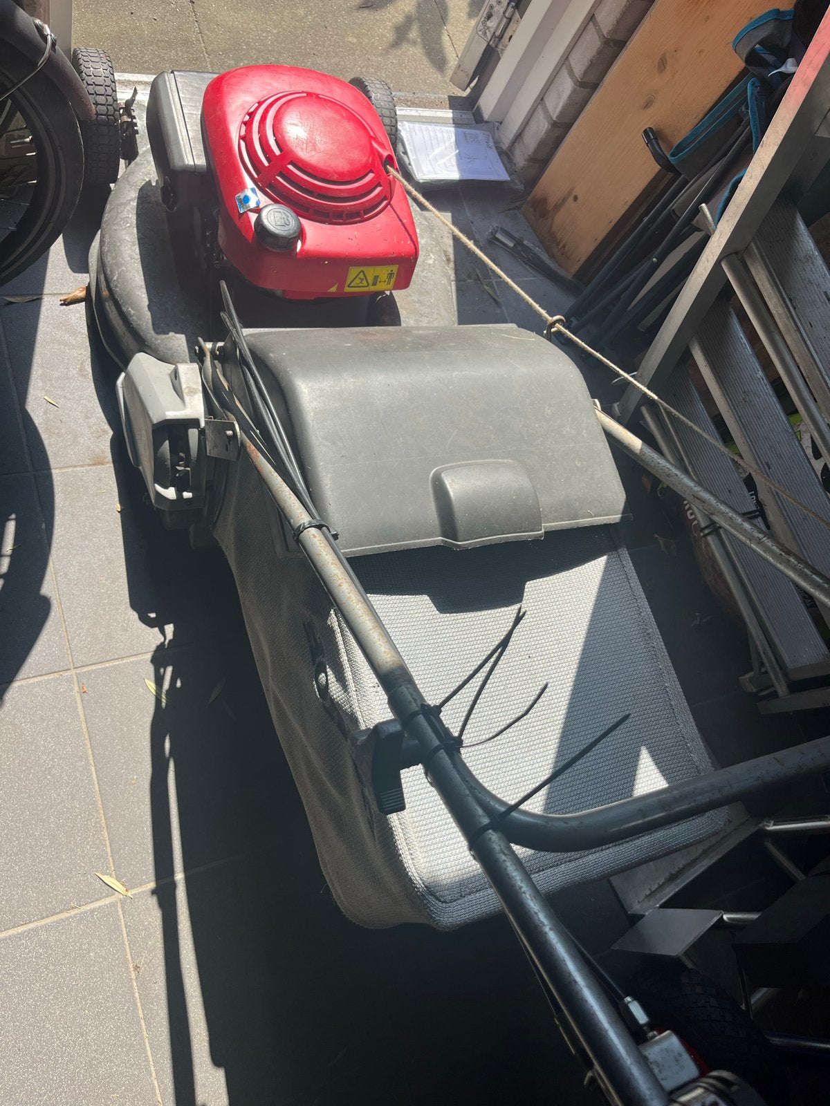 Honda HRD535 Benzine Grasmaaier met Opvangzak, Ophalen, Cirkelmaaier, Gebruikt, 50 cm of meer