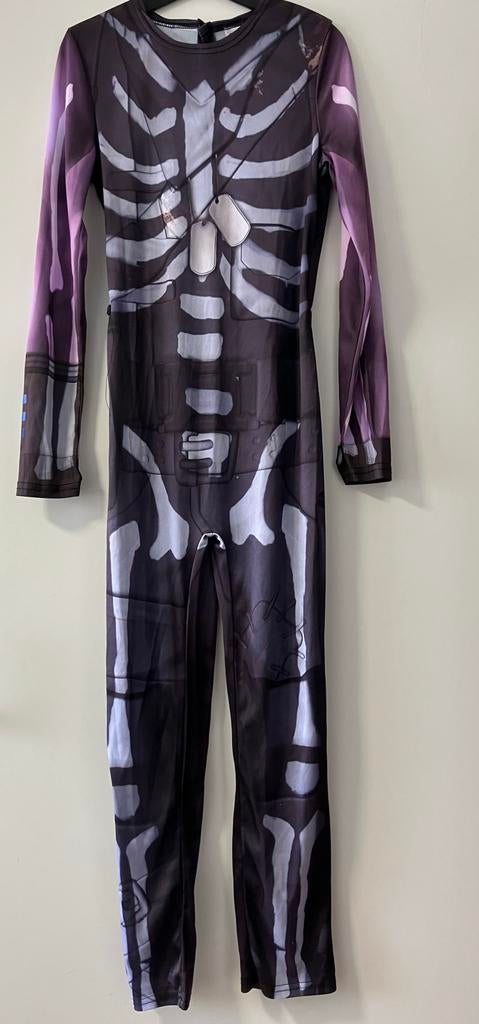 Fortnite Skull Trooper Kostuum - Maat 134/140  (9-10 jaar), Ophalen of Verzenden, Gebruikt, 134 t/m 140, Jongen