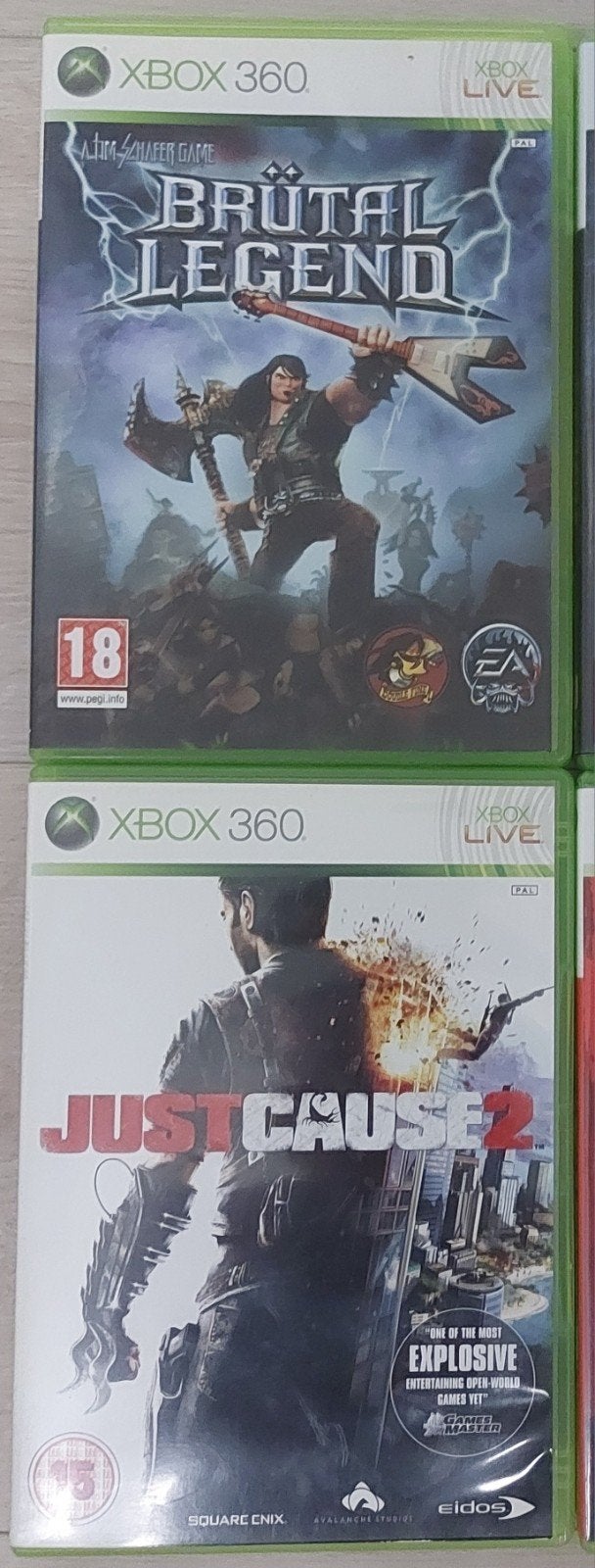 Xbox 360 Games: Brutal Legend, Just Cause 2, Avontuur en Actie, Ophalen of Verzenden, Zo goed als nieuw, Eén computer