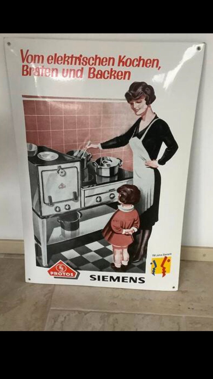 Enaille bord Siemens, Antiek en Kunst, Ophalen